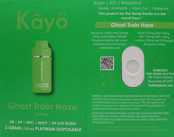 Ghost Train Haze Kayo Disposable Vape