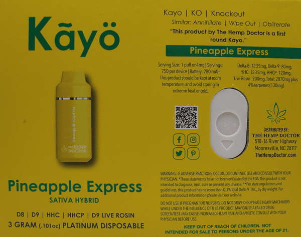 Pineapple Express Kayo Disposable Vape