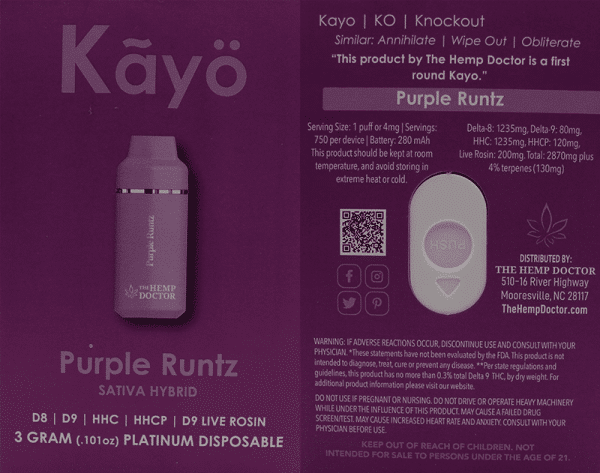 Purple Runtz Kayo Disposable Vape