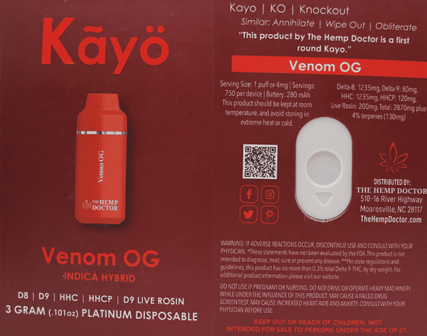 Venom OG Kayo Disposable Vape